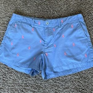 Polo by Ralph Lauren Blue Shorts with Pink Embroidery